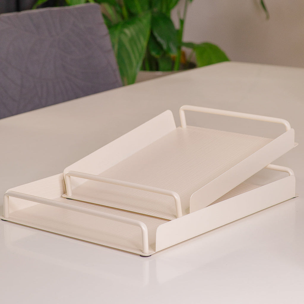 Beige Tray Set