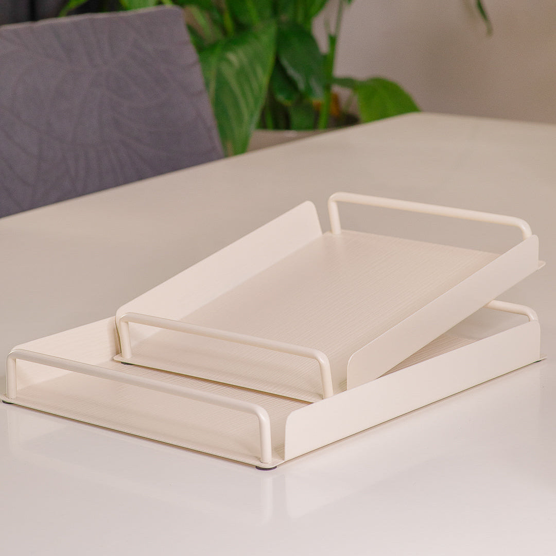 Beige Tray Set