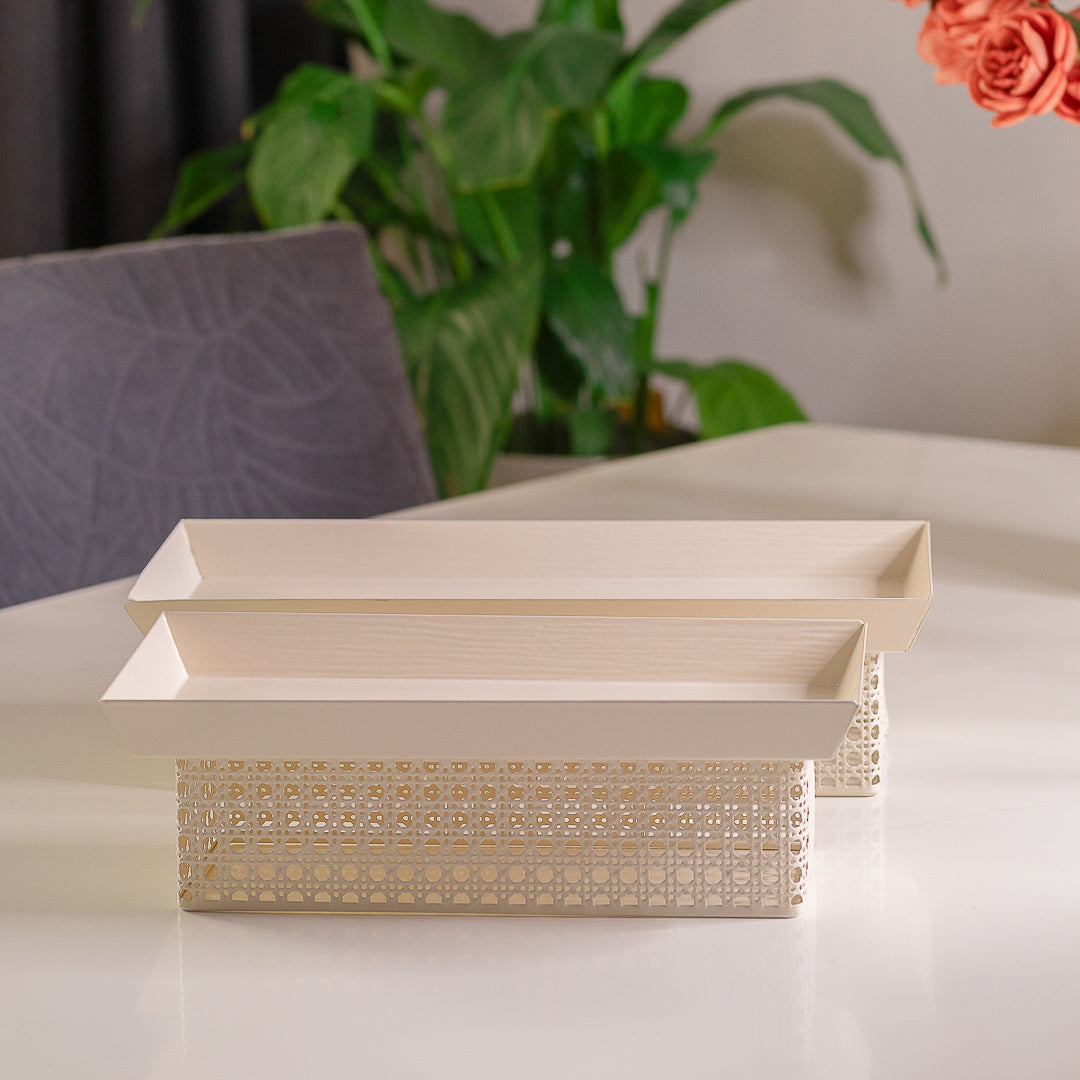 Beige Rectangular Stand