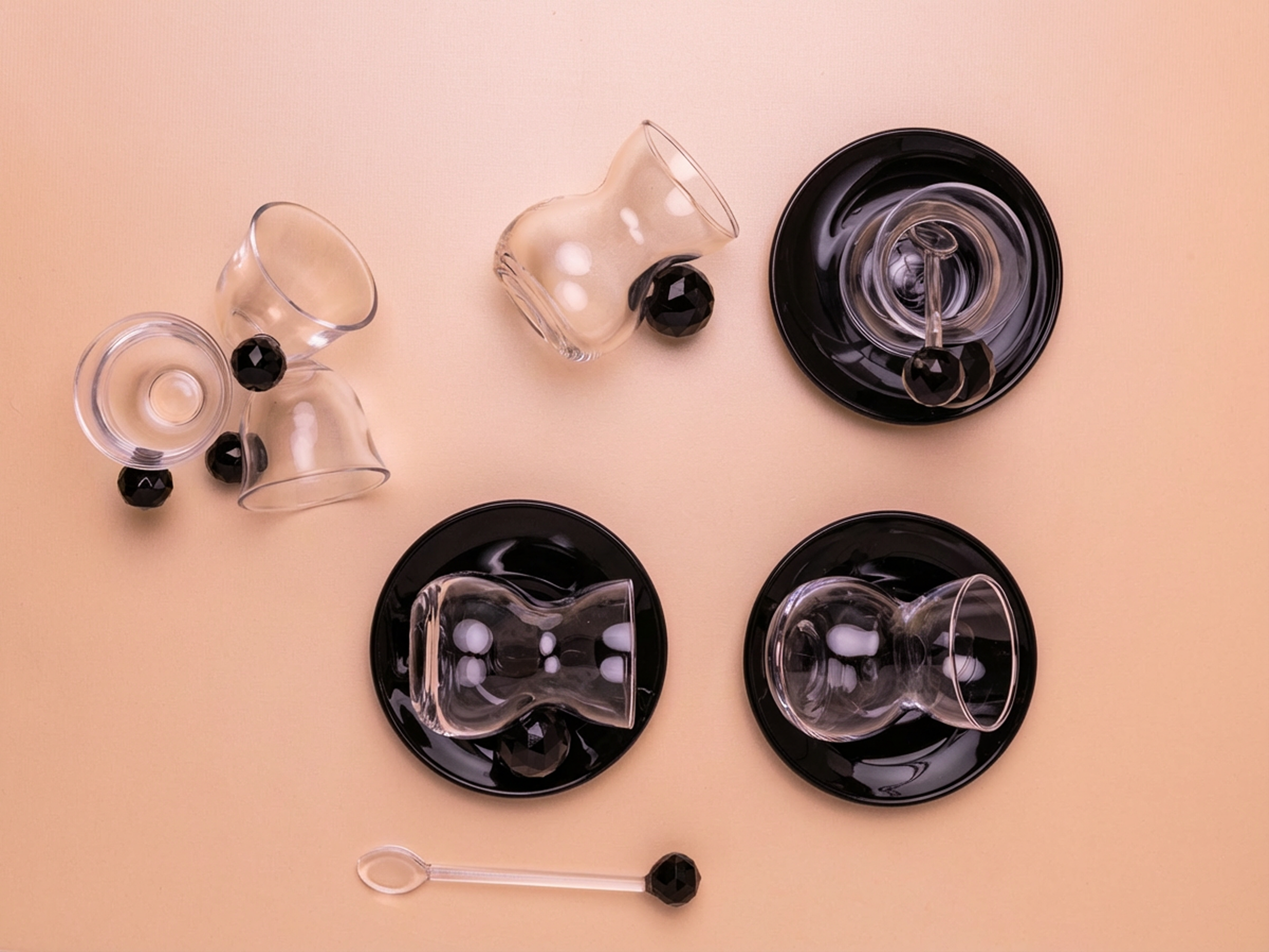 Black Crystal Tea & Coffee Set