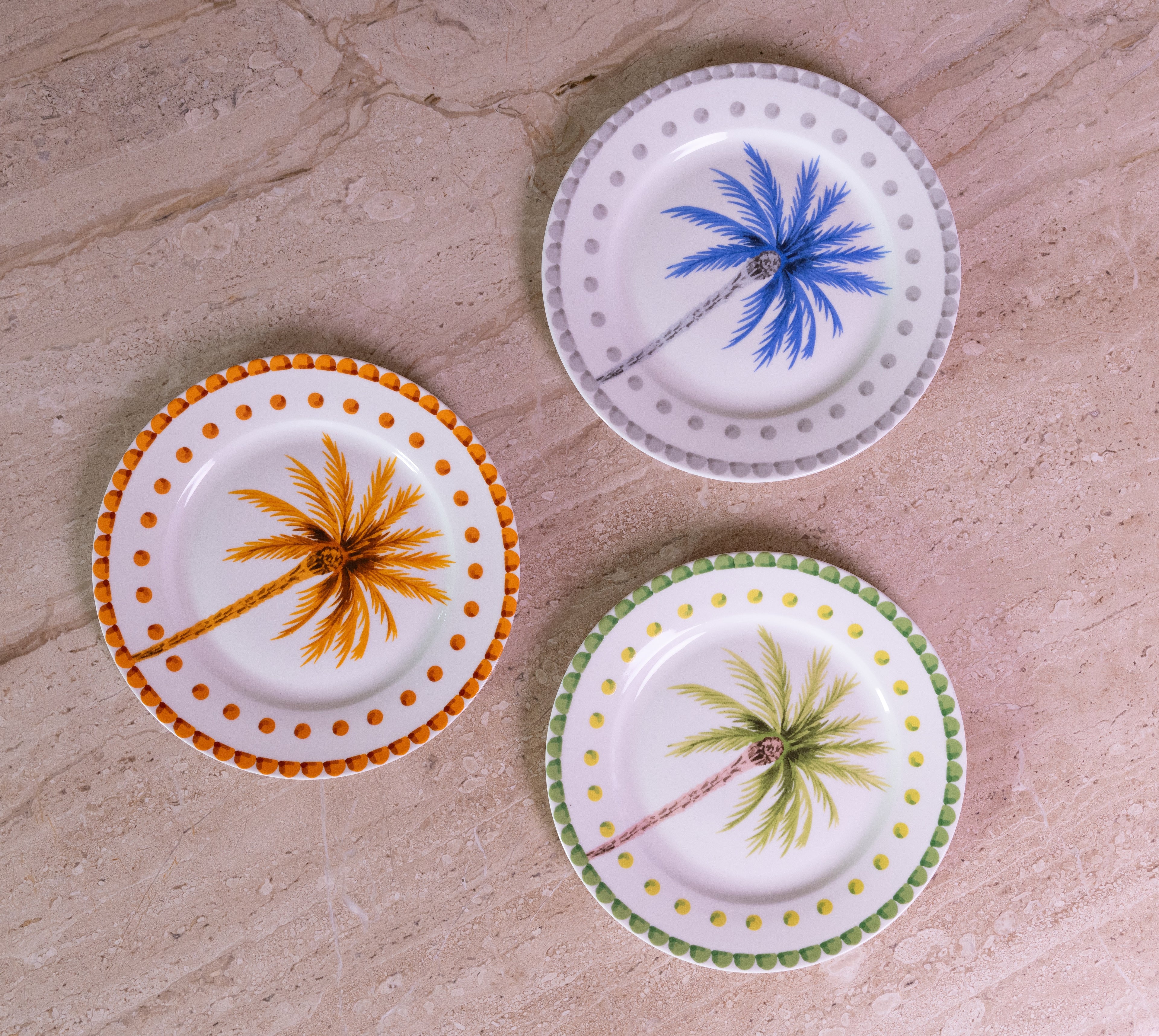 Palm Tree Dessert Plates