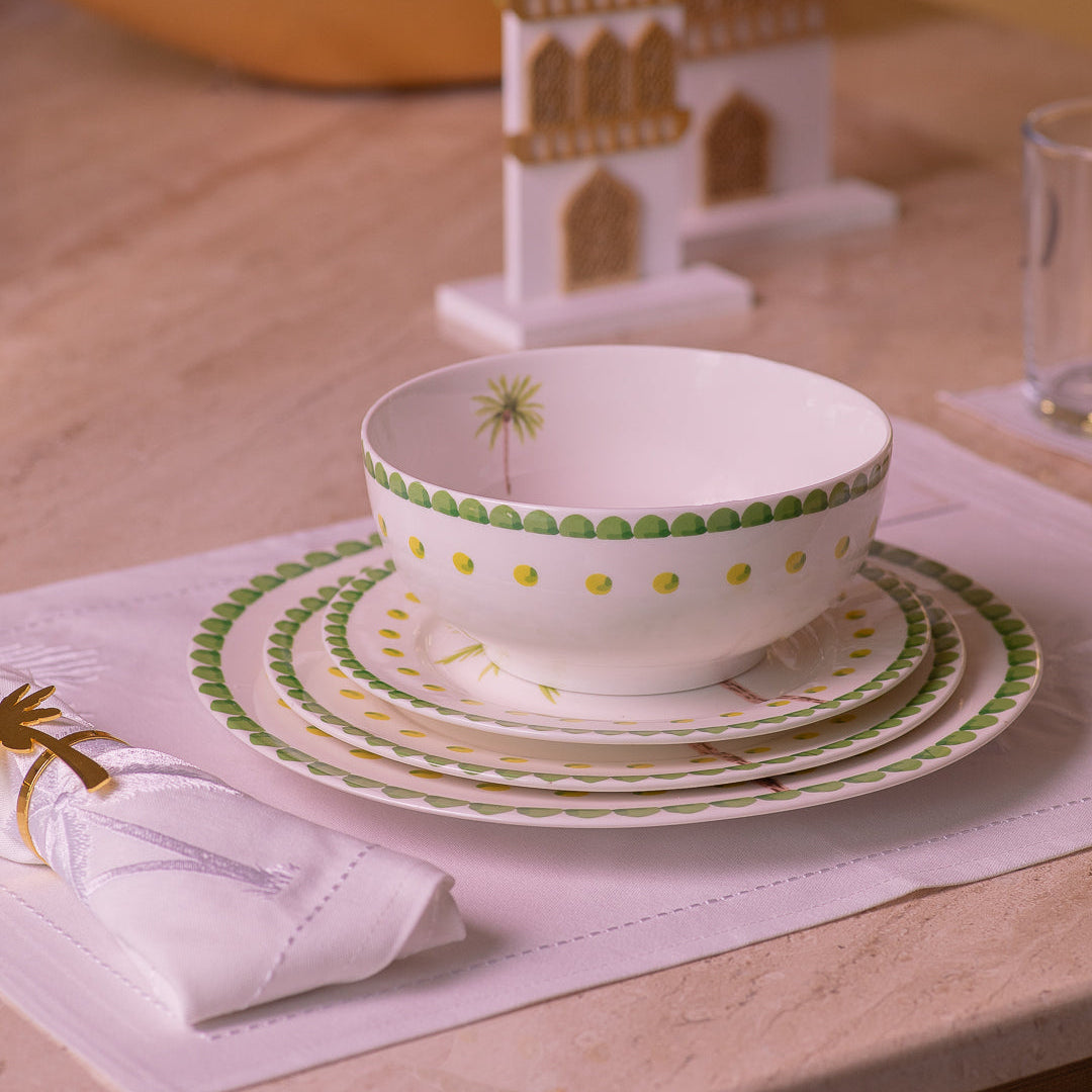 Palm Tree Dinnerware Set - Green